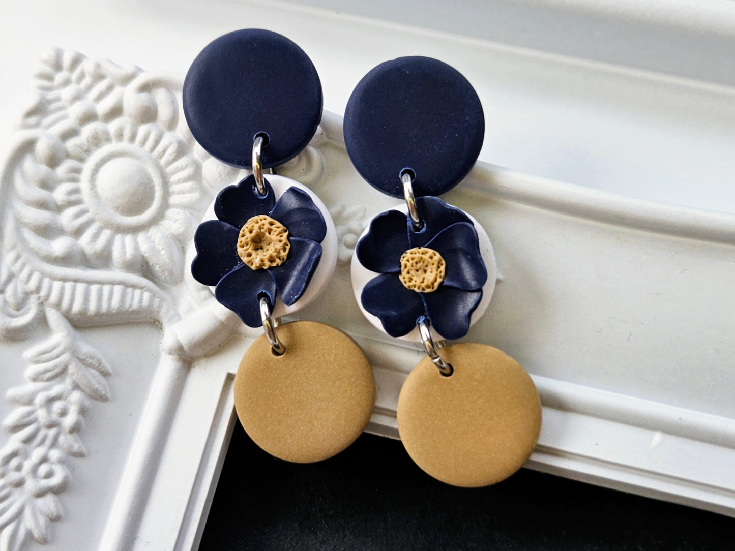 Botanical Blues Drop Down Earrings