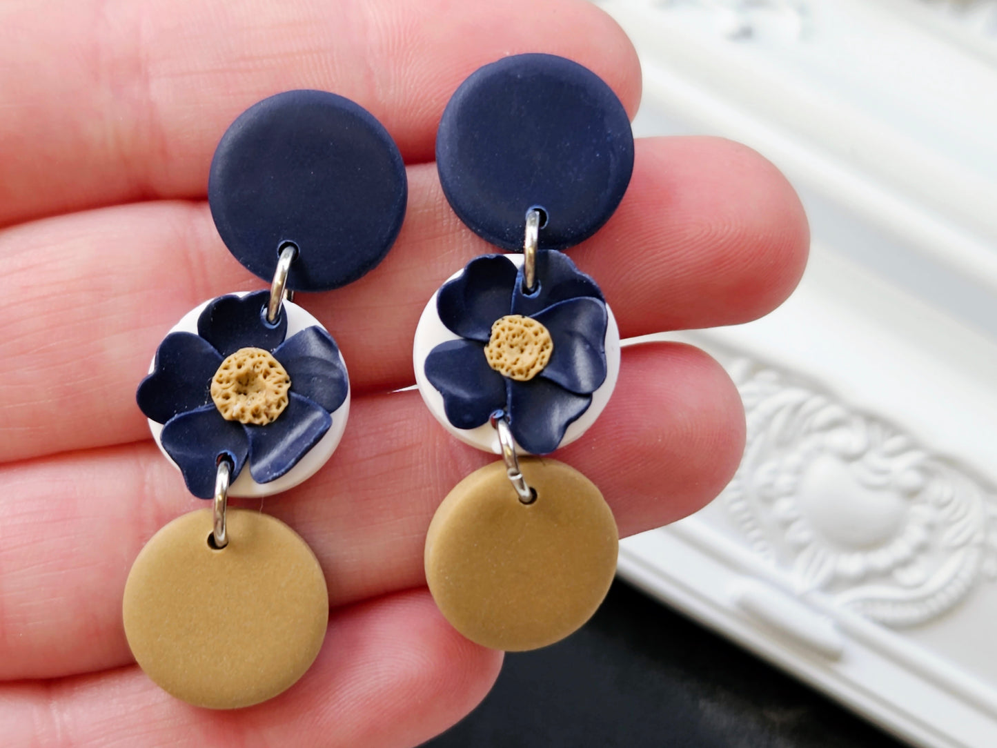 Botanical Blues Drop Down Earrings