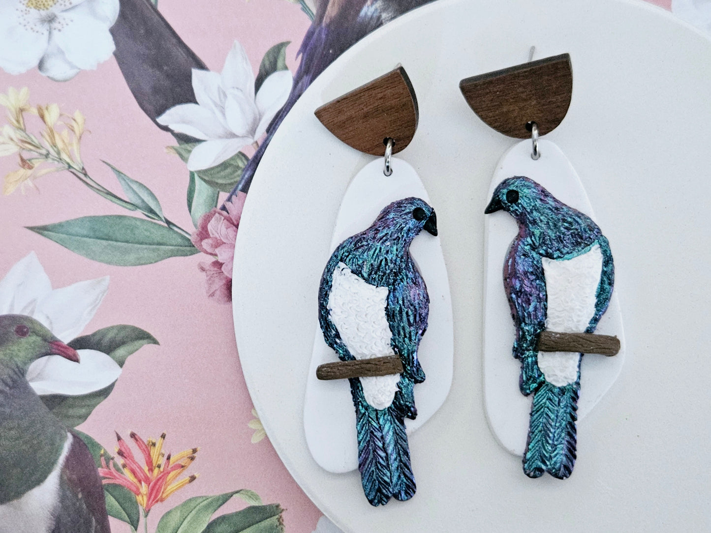 Kererū Statement Earrings