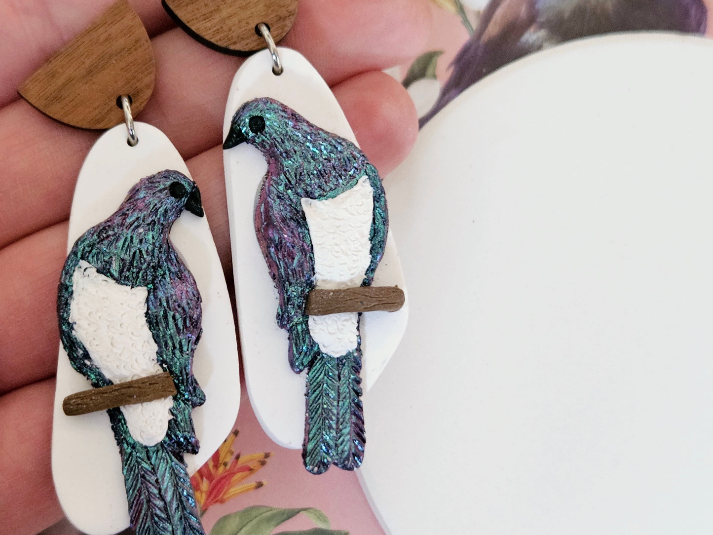 Kererū Statement Earrings