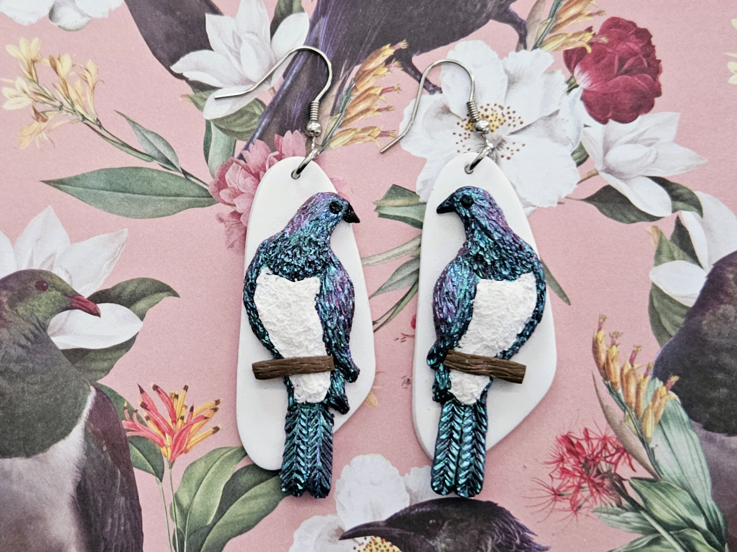 Kererū Statement Earrings