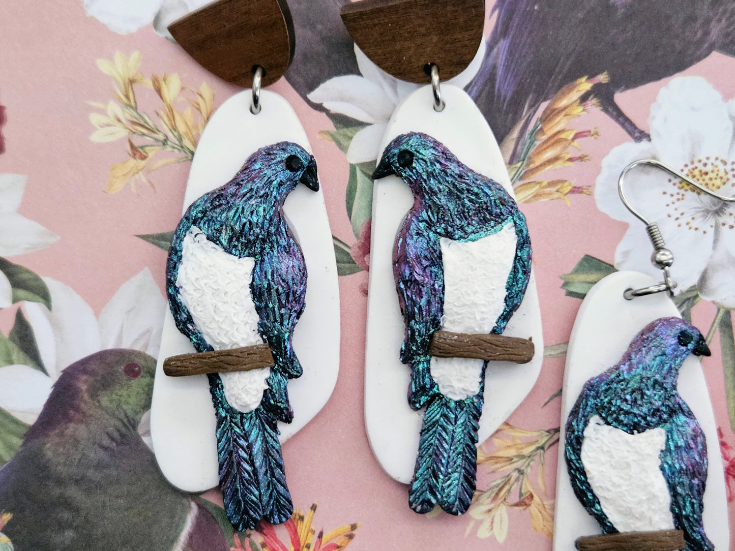 Kererū Statement Earrings