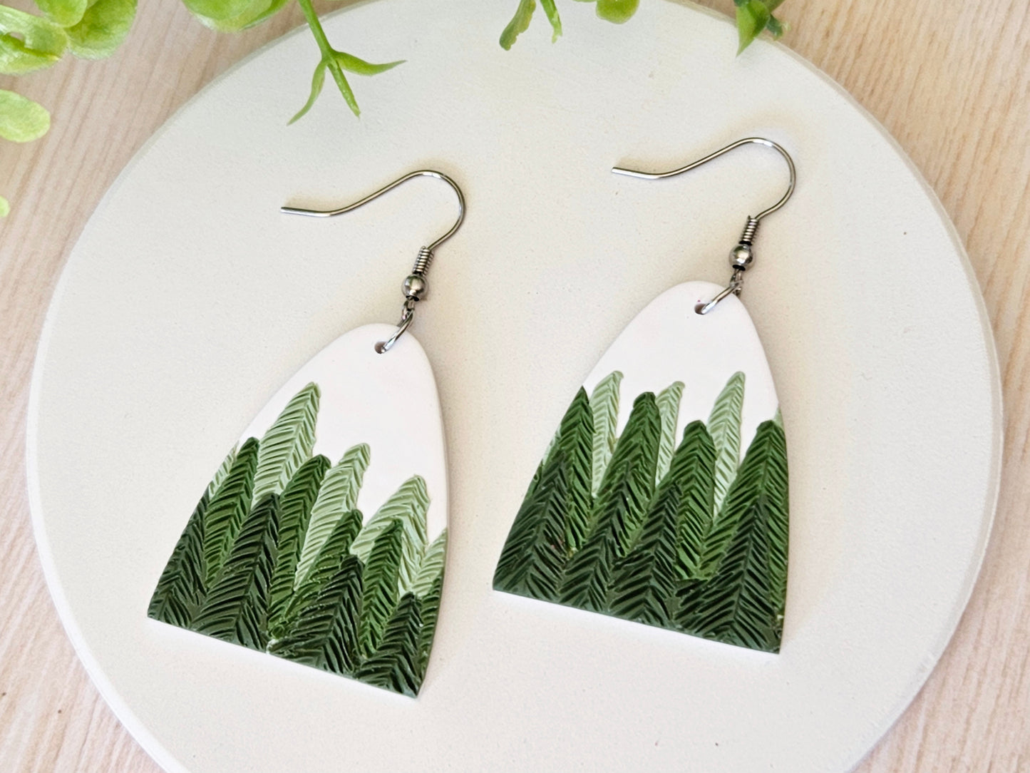 Pine Tree Statement Earrings