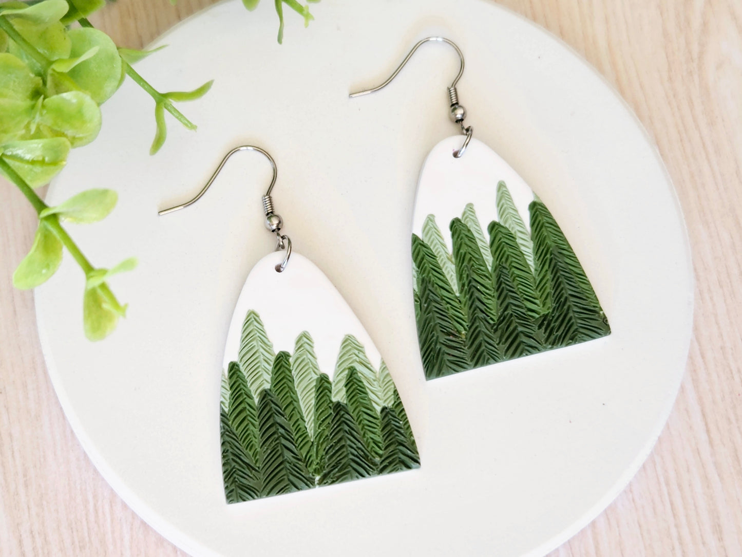 Pine Tree Statement Earrings