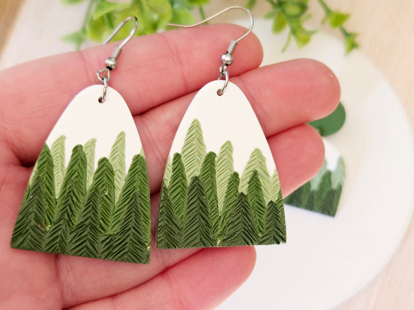 Pine Tree Statement Earrings