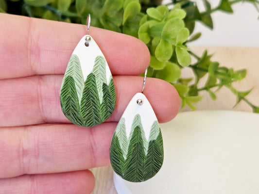 Pine Tree Droplet Earrings