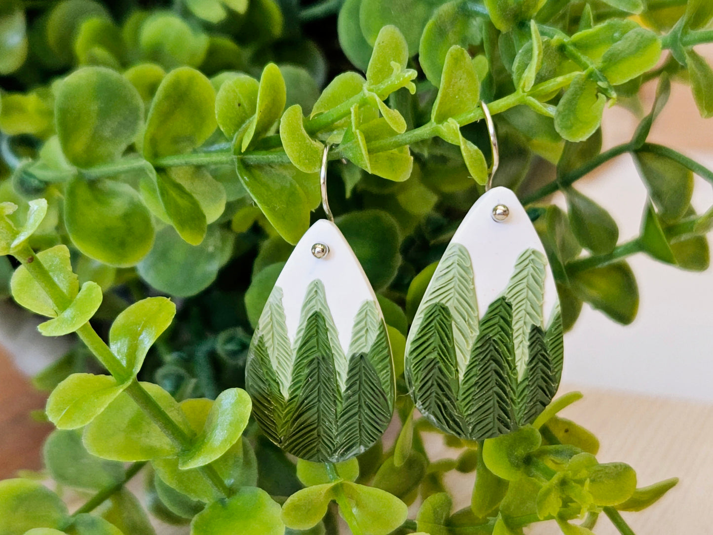 Pine Tree Droplet Earrings