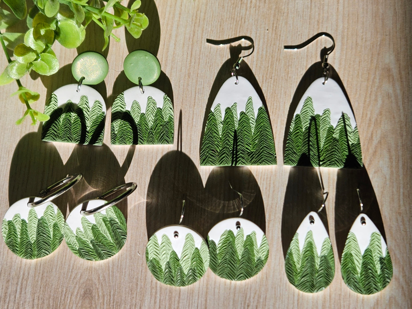 Pine Tree Droplet Earrings