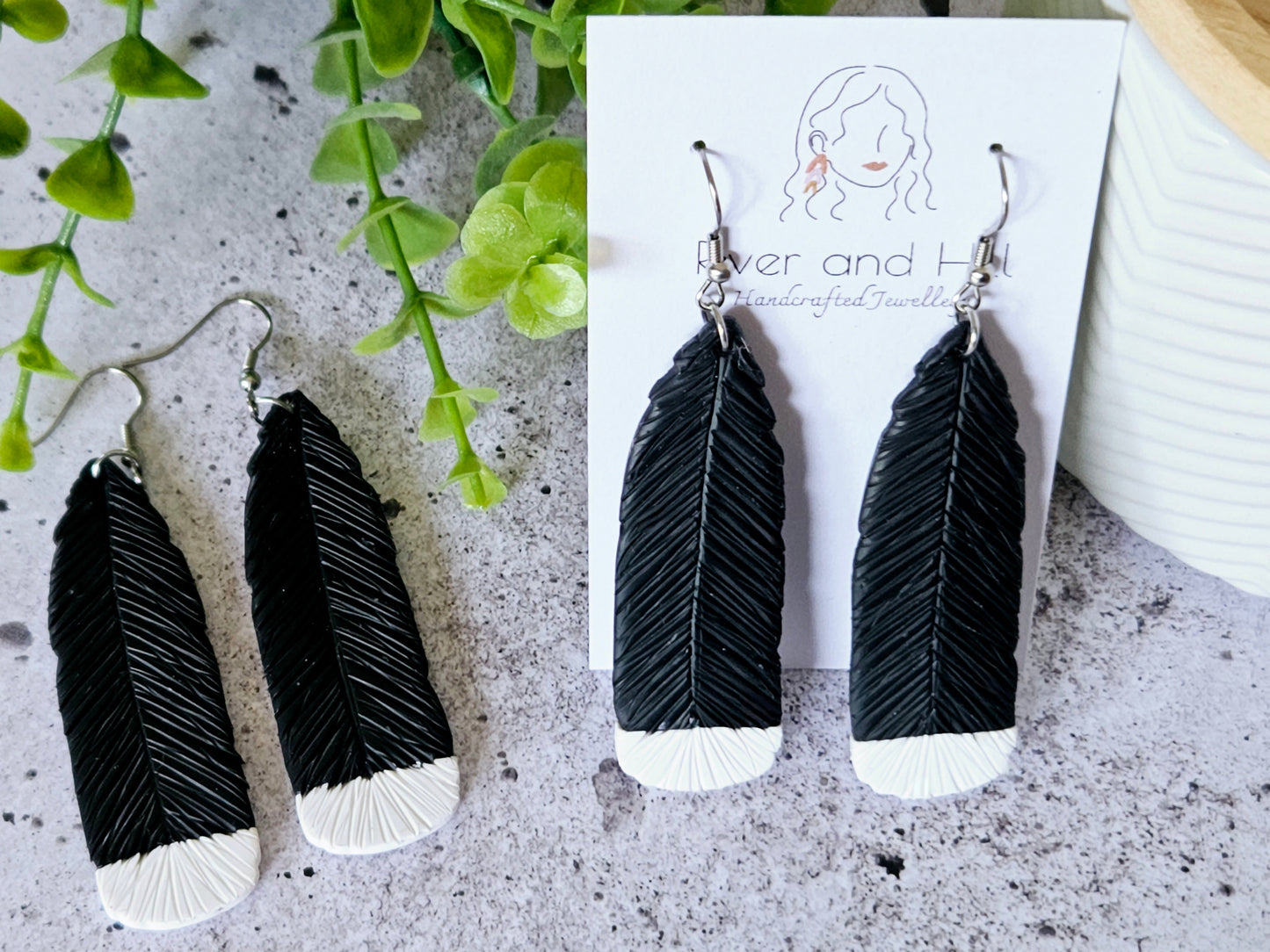 Huia Feather Earrings