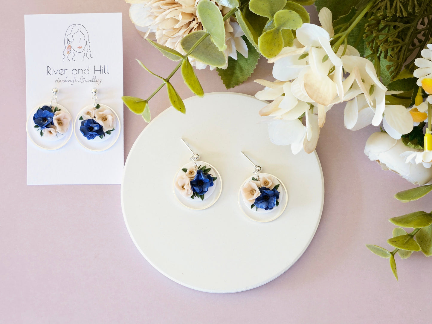 Blush and Blues Earrings