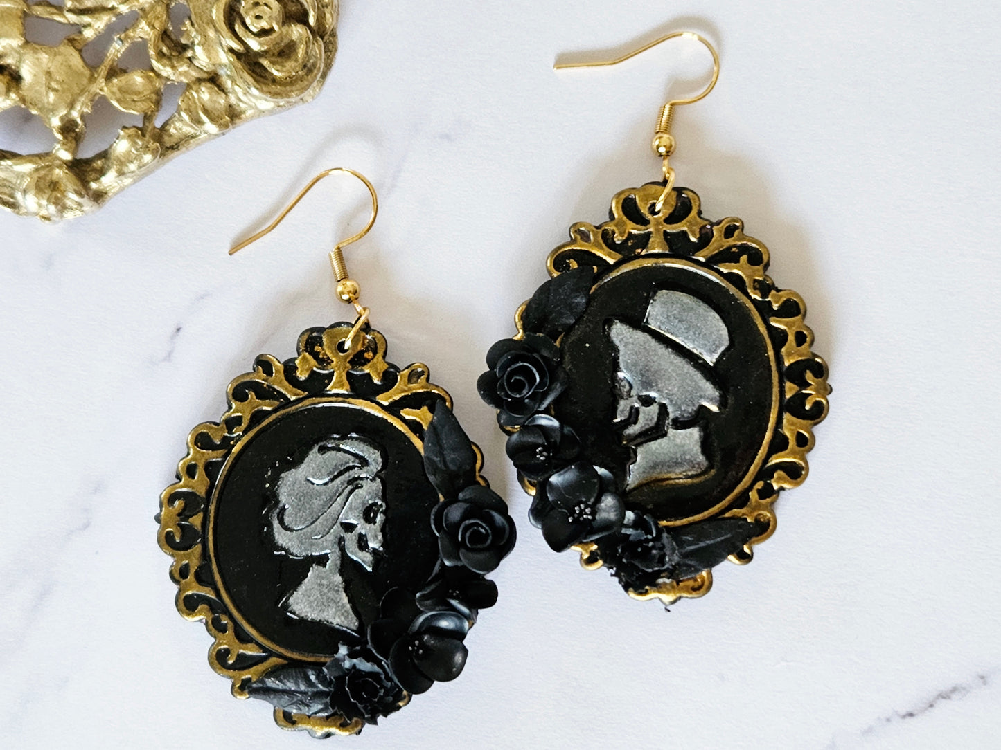 Haunted Halloween Cameo Earrings