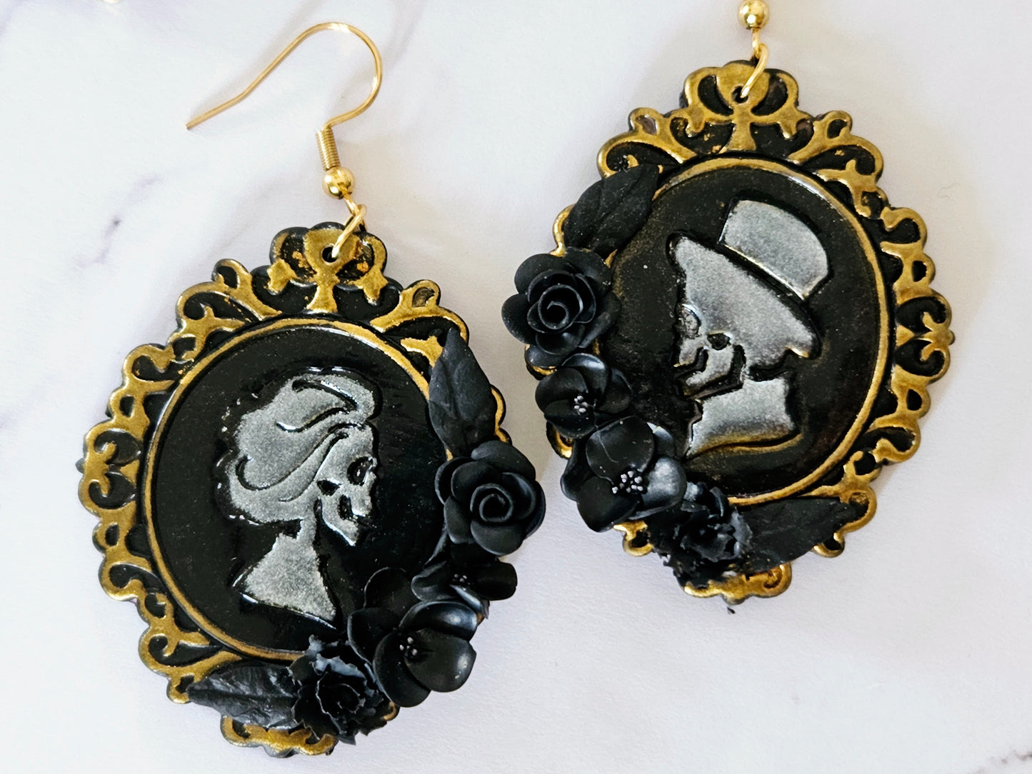 Haunted Halloween Cameo Earrings