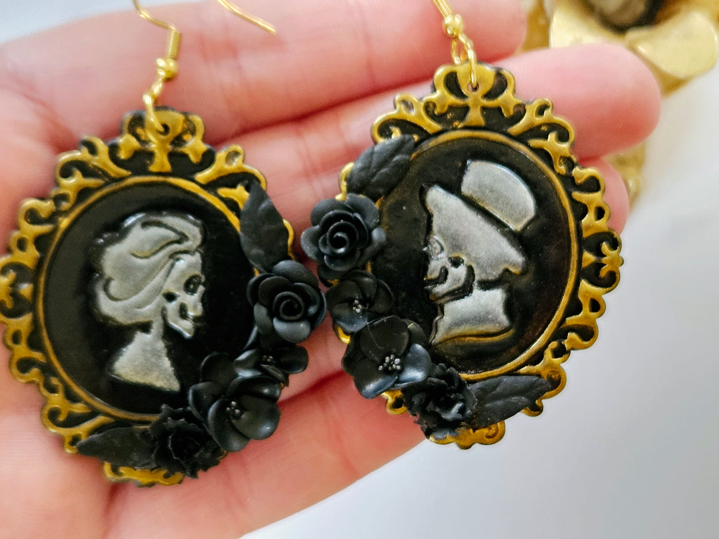 Haunted Halloween Cameo Earrings