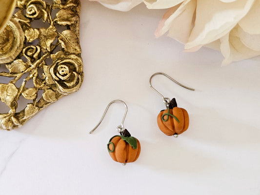 Haunted Halloween Pumpkin Earrings