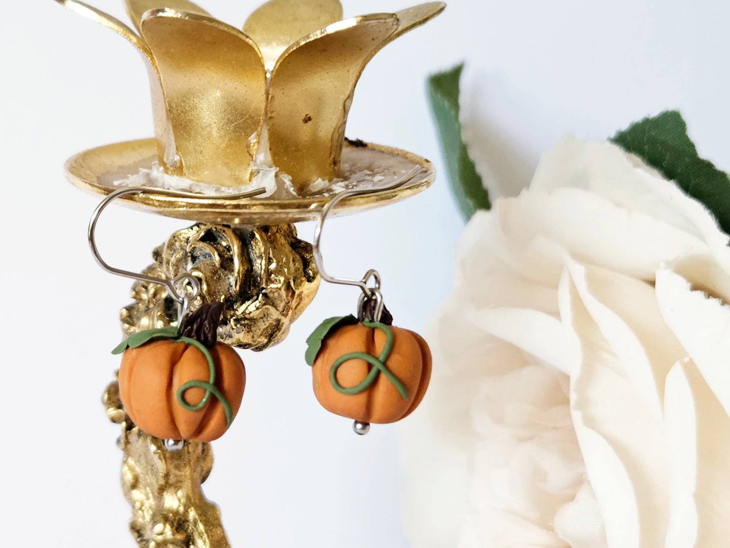 Haunted Halloween Pumpkin Earrings