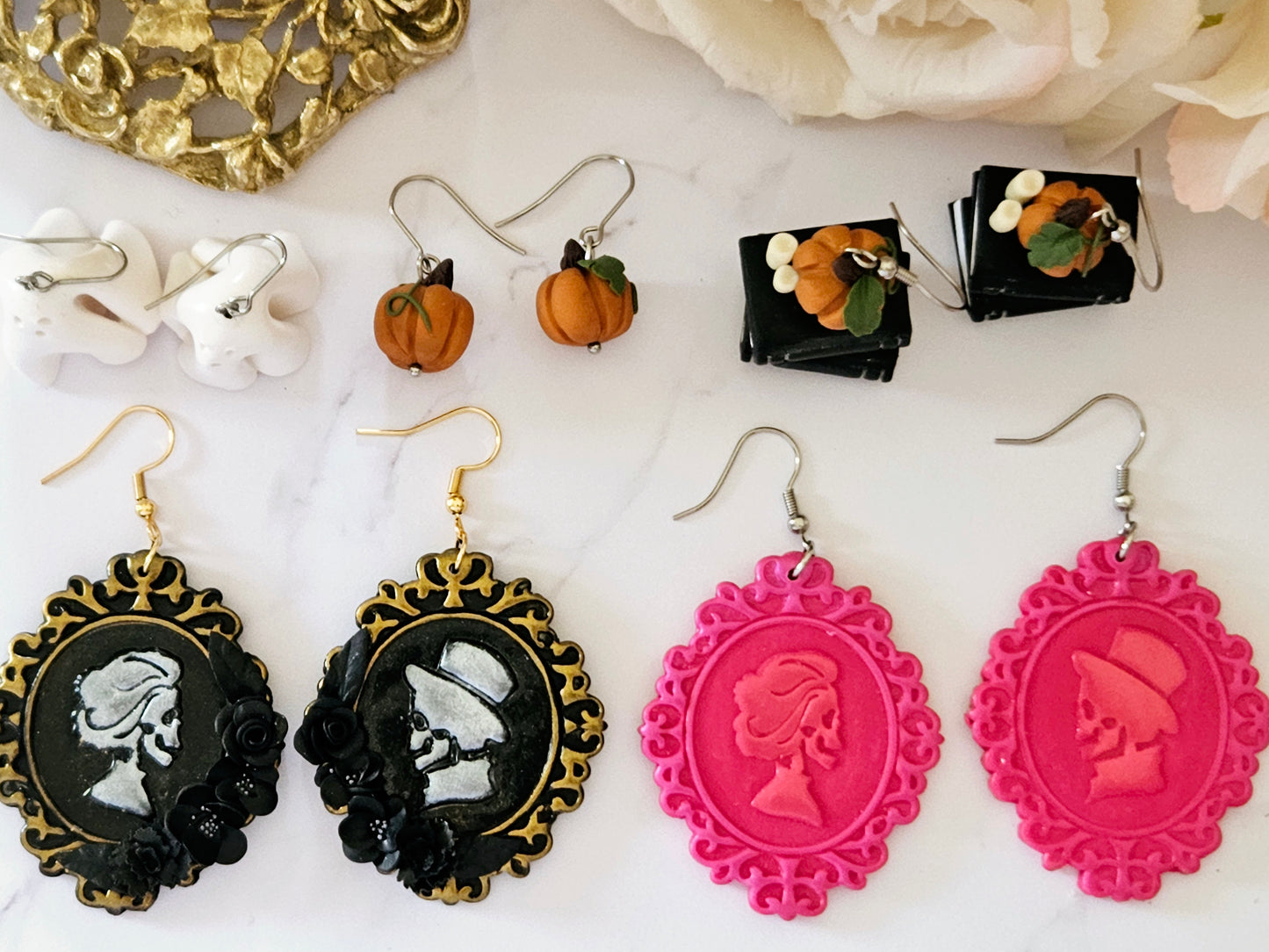 Haunted Halloween Pumpkin Earrings