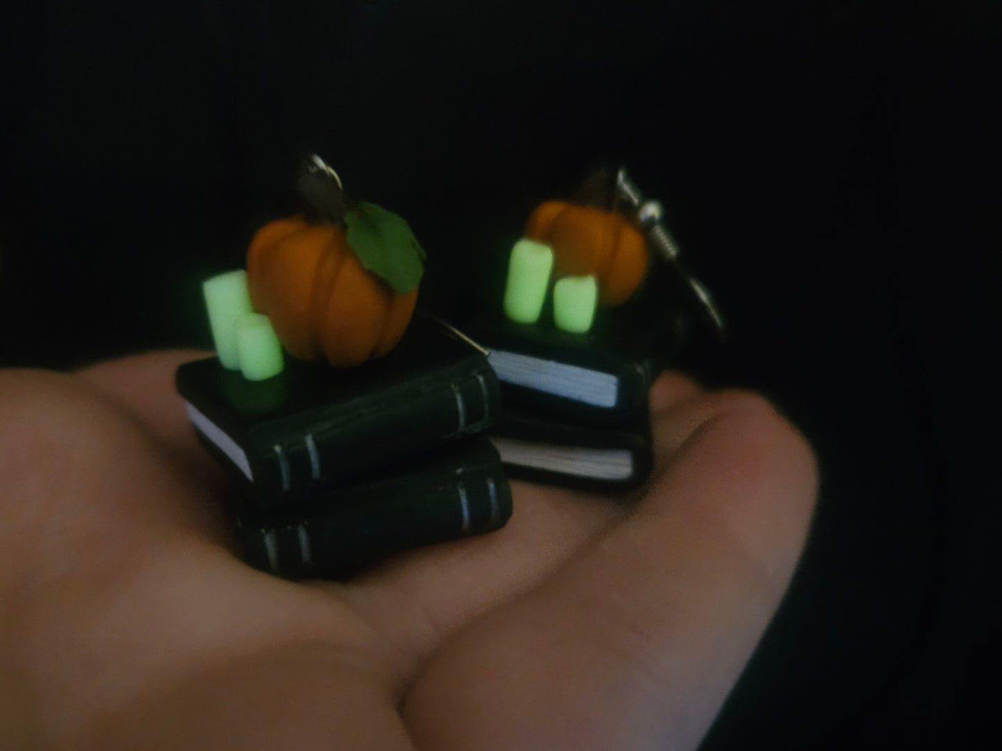 Haunted Halloween Book Stack Earrings