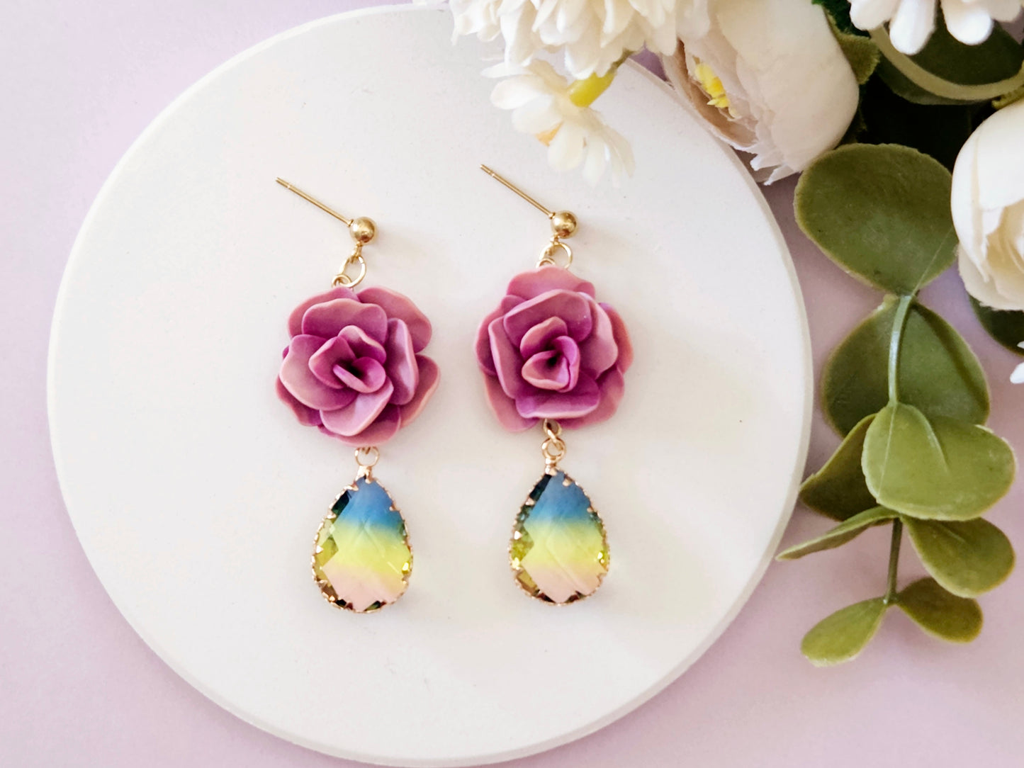 Flower Gem Earrings