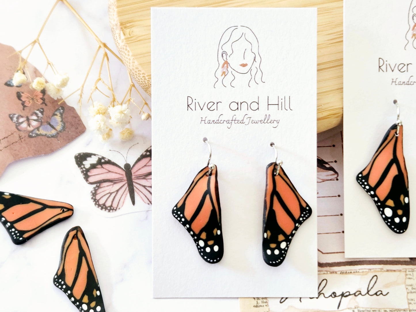 Monarch Wing Earrings