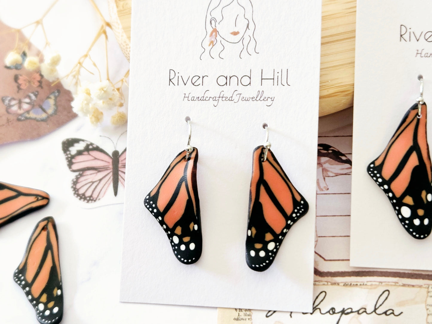 Monarch Wing Earrings