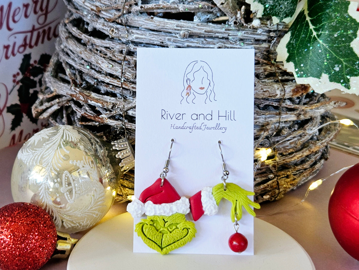 Christmas Grinchy Earrings