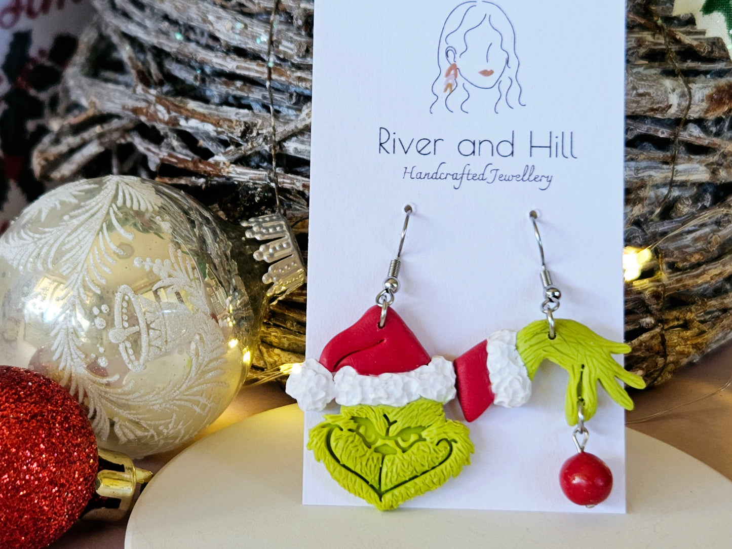 Christmas Grinchy Earrings