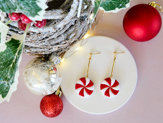 Christmas Peppermint Earrings