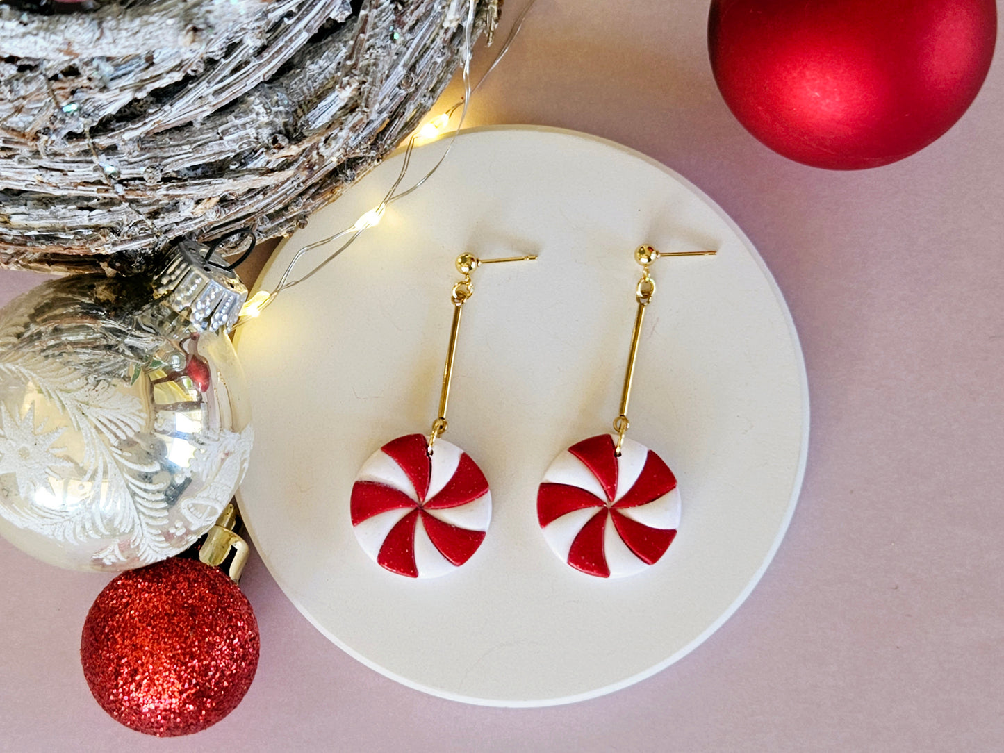 Christmas Peppermint Earrings