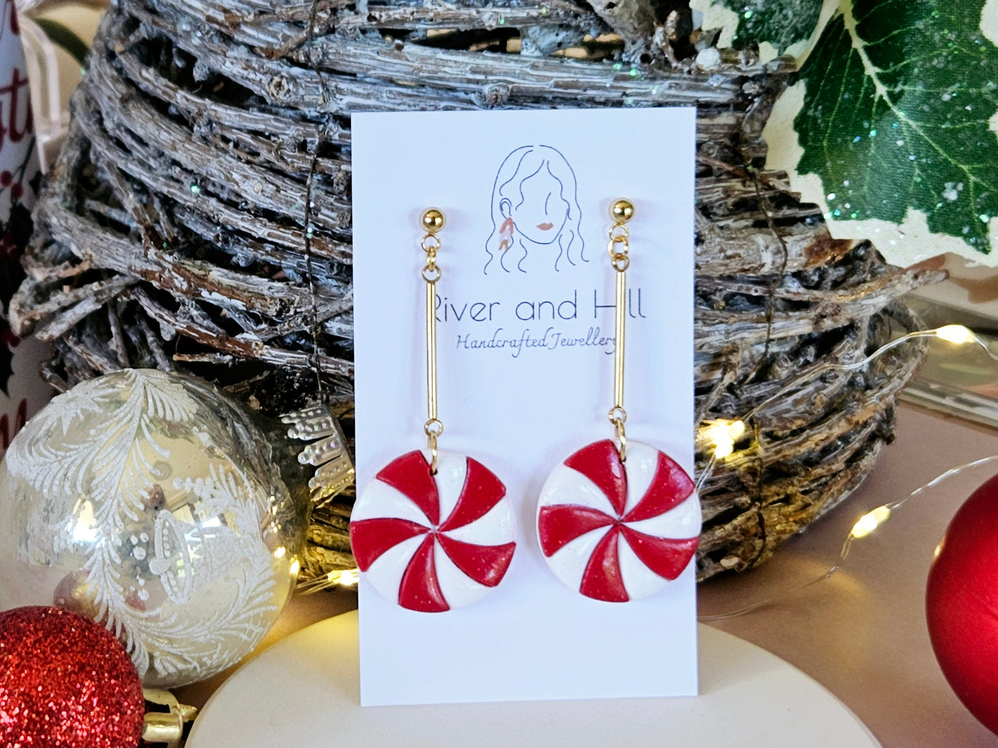 Christmas Peppermint Earrings