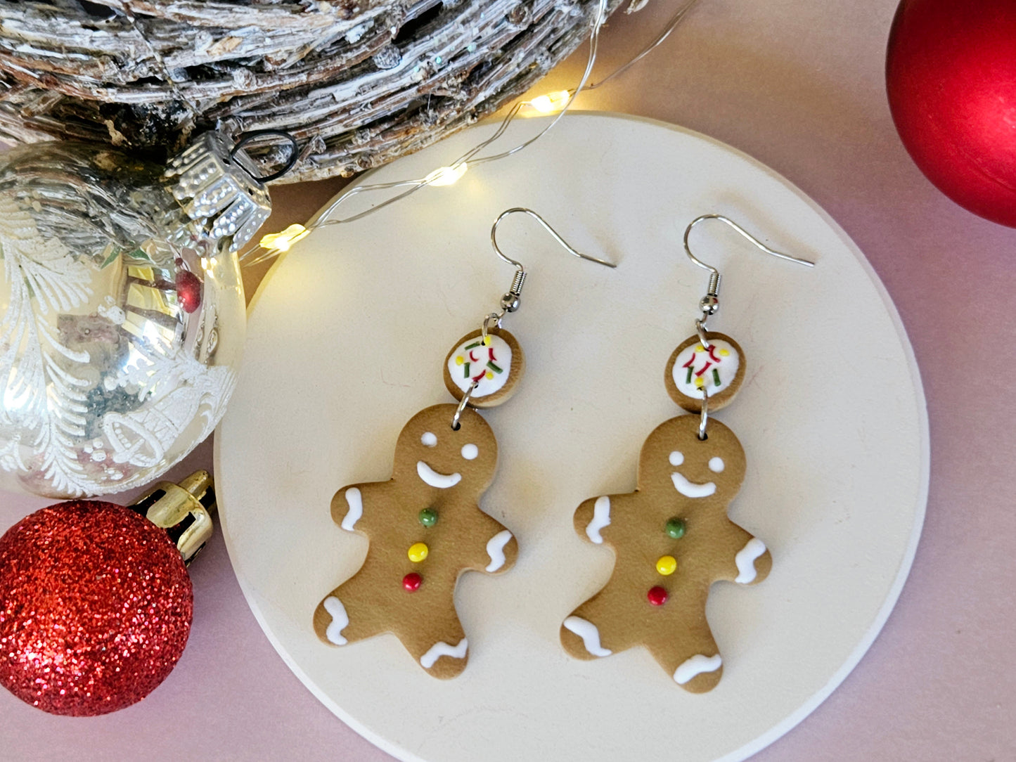 Christmas Gingerbread Men Earrings