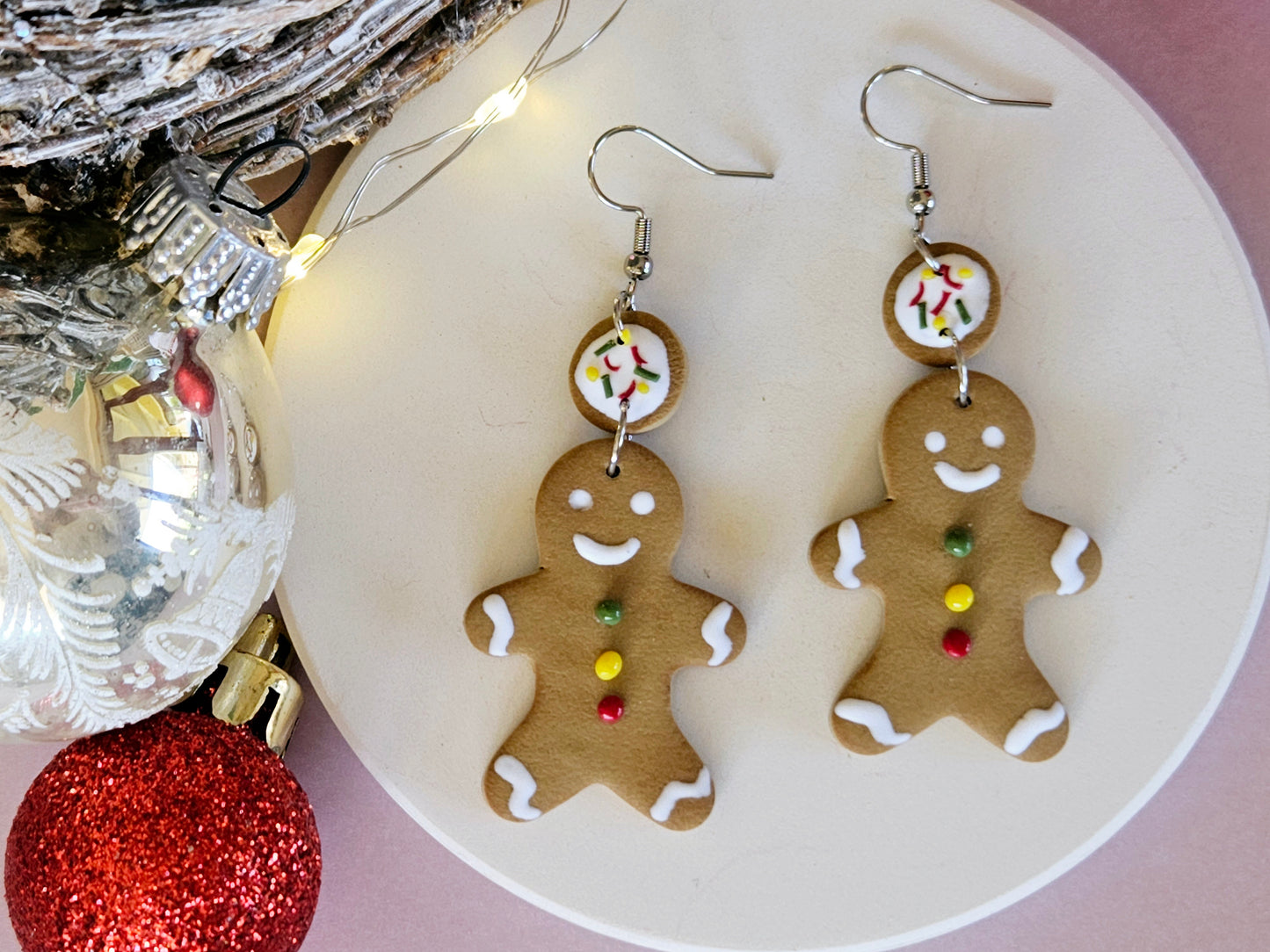 Christmas Gingerbread Men Earrings