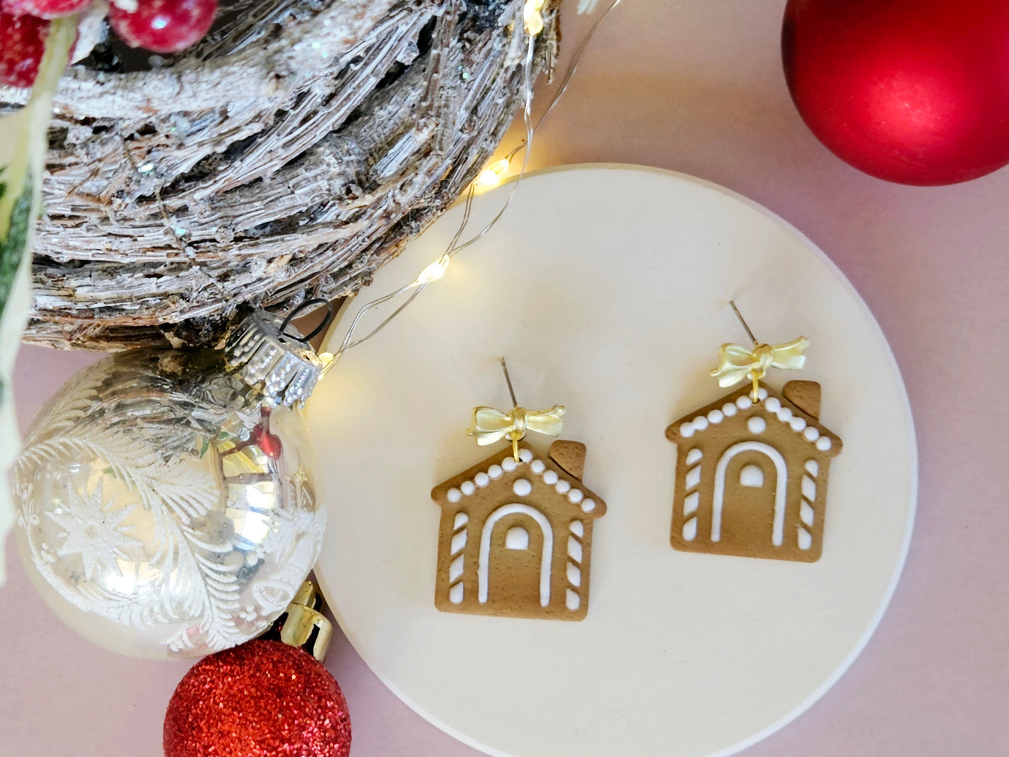 Christmas Gingerbread House Earrings