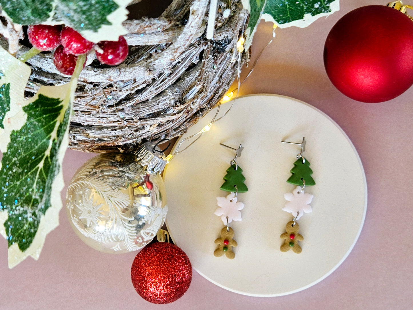 Christmas Mixed Dangle Earrings