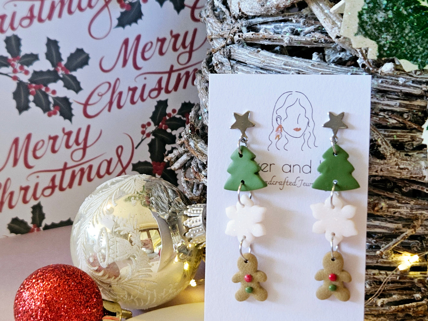 Christmas Mixed Dangle Earrings