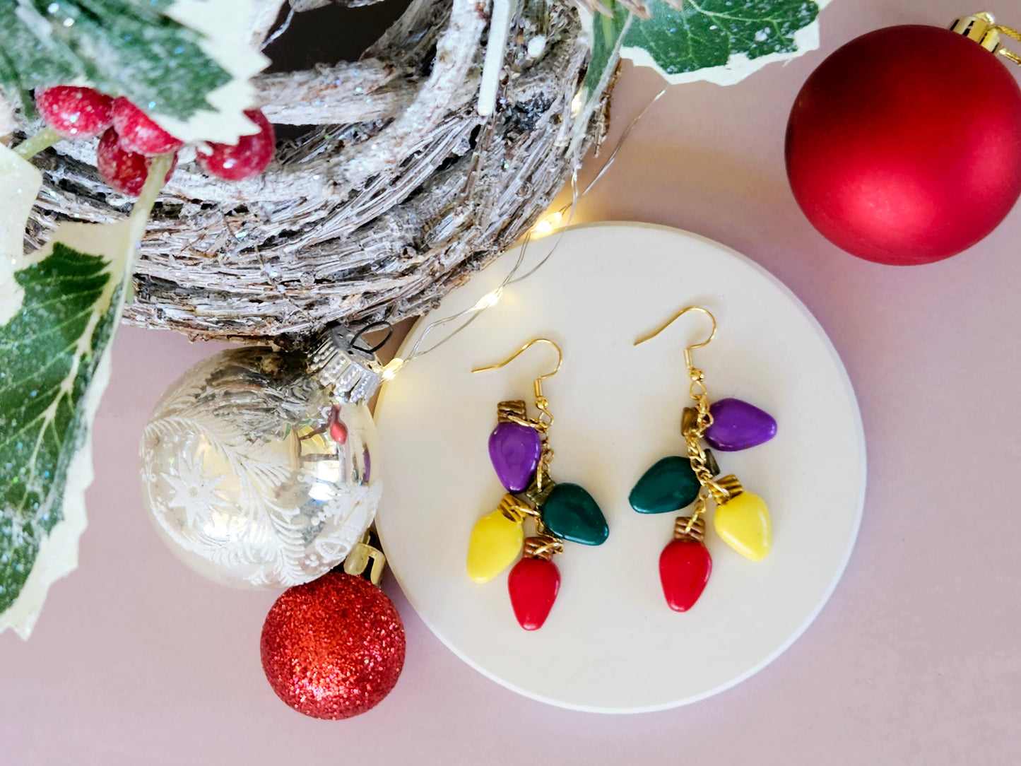 Christmas Vintage Lights Earrings