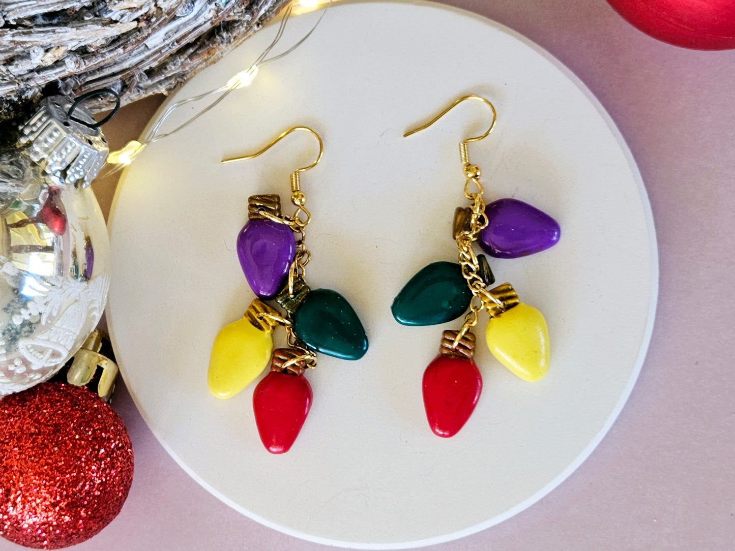 Christmas Vintage Lights Earrings