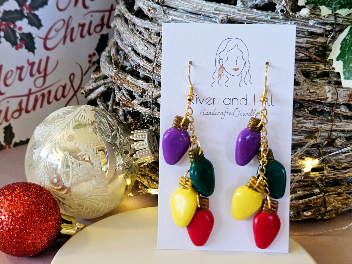 Christmas Vintage Lights Earrings