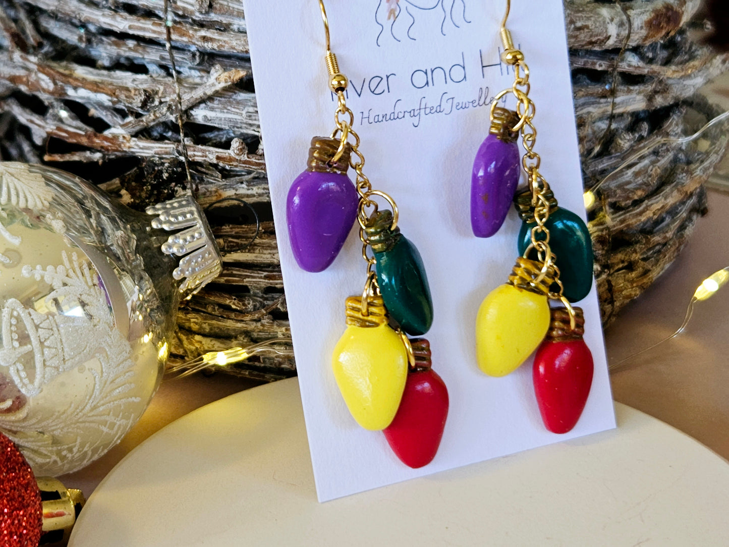 Christmas Vintage Lights Earrings