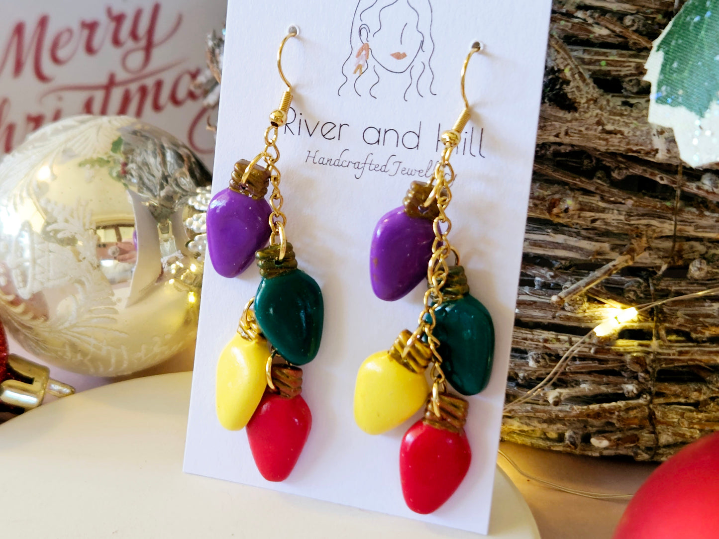 Christmas Vintage Lights Earrings