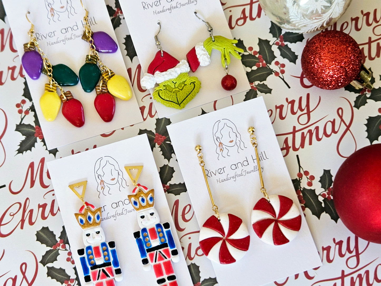 Christmas Peppermint Earrings