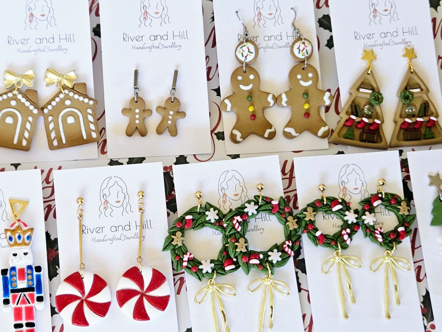 Christmas Dainty Gingerbread Man Earrings