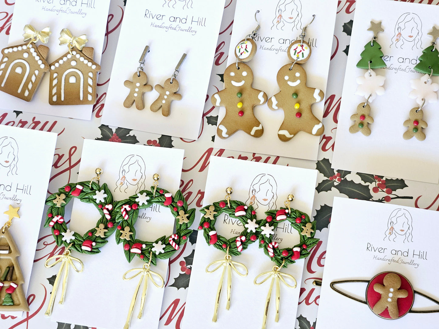 Christmas Gingerbread Man Hair Clip