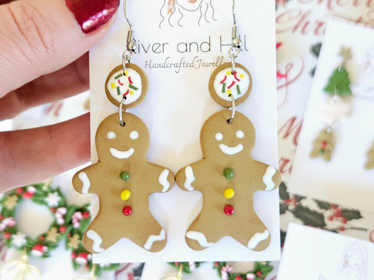 Christmas Gingerbread Men Earrings