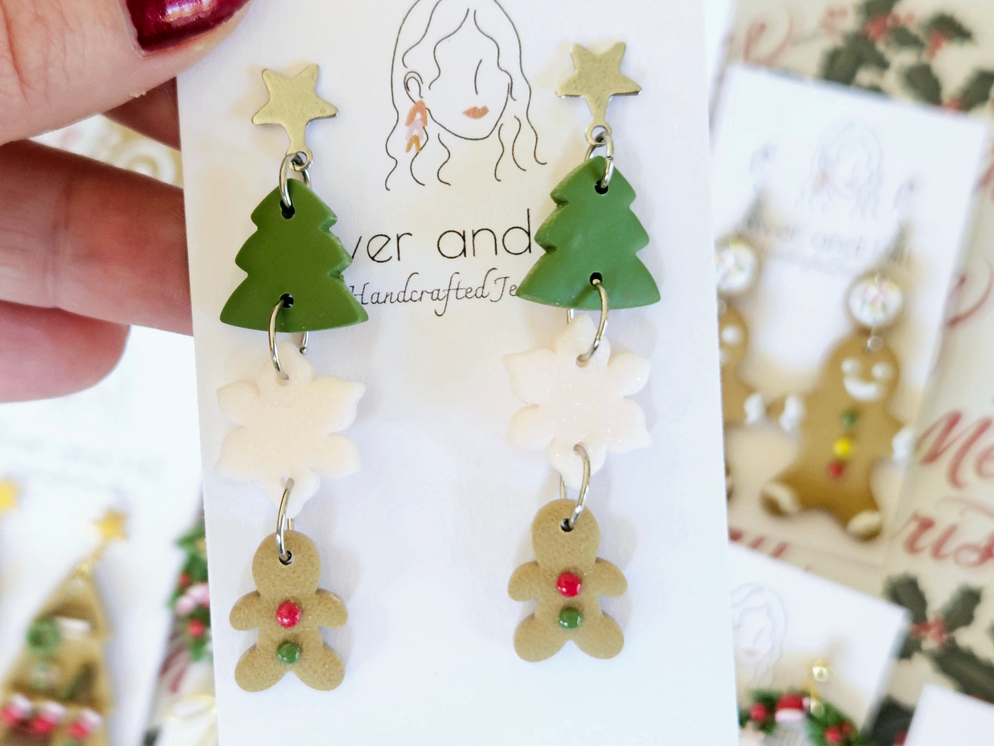 Christmas Mixed Dangle Earrings