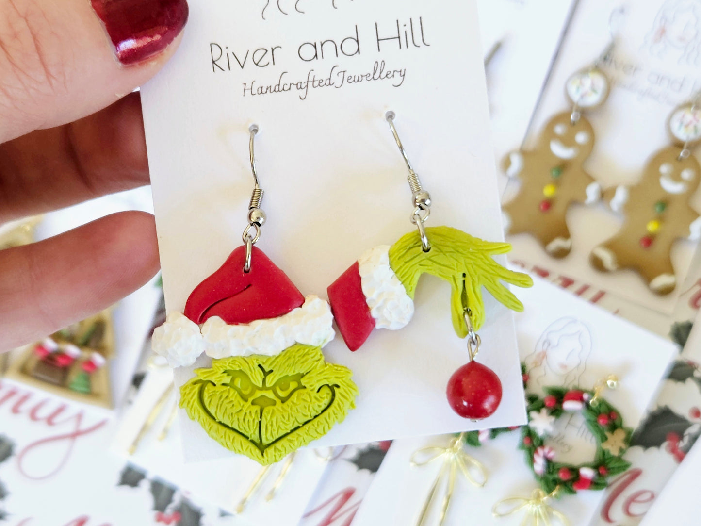 Christmas Grinchy Earrings