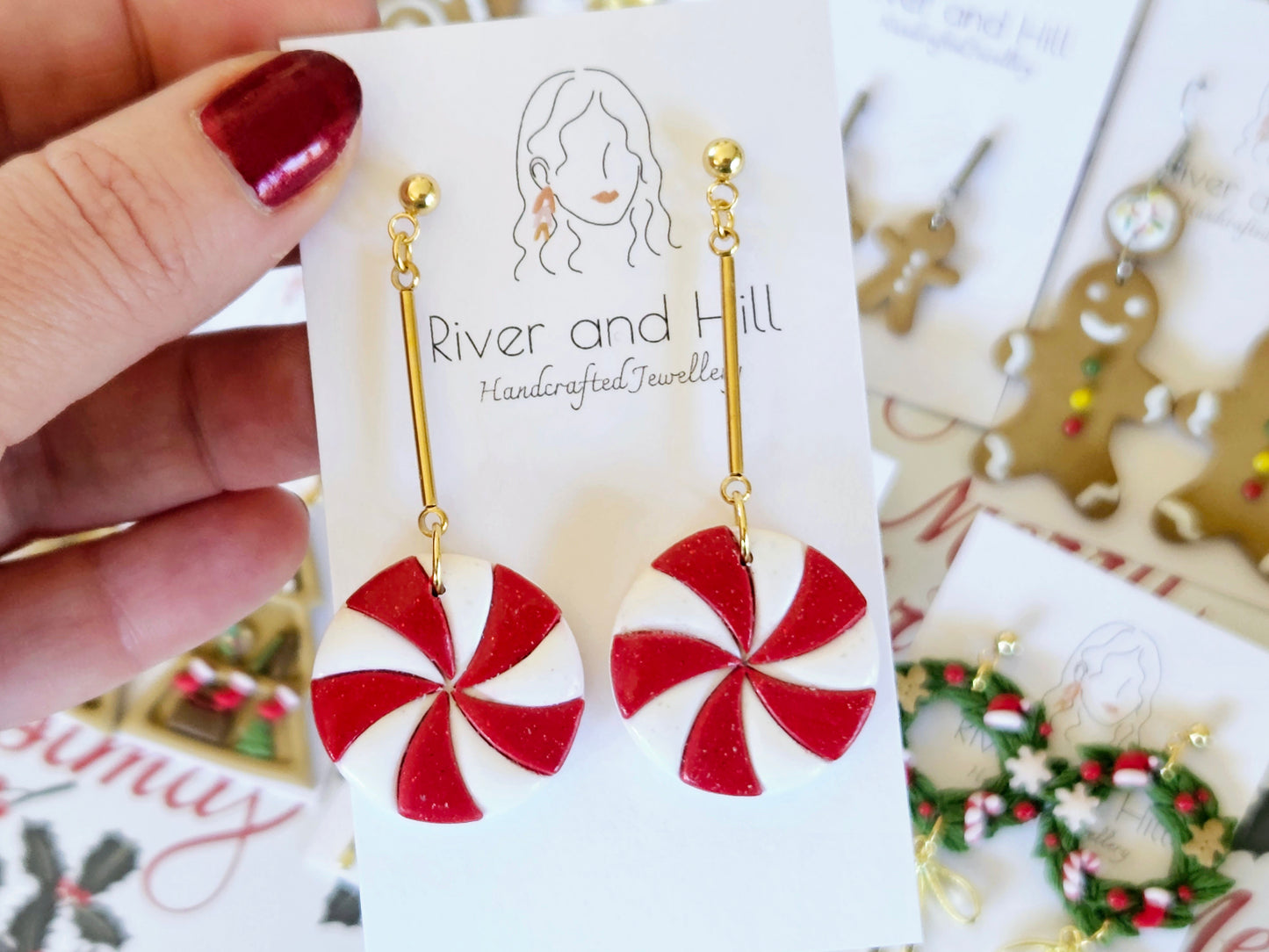 Christmas Peppermint Earrings