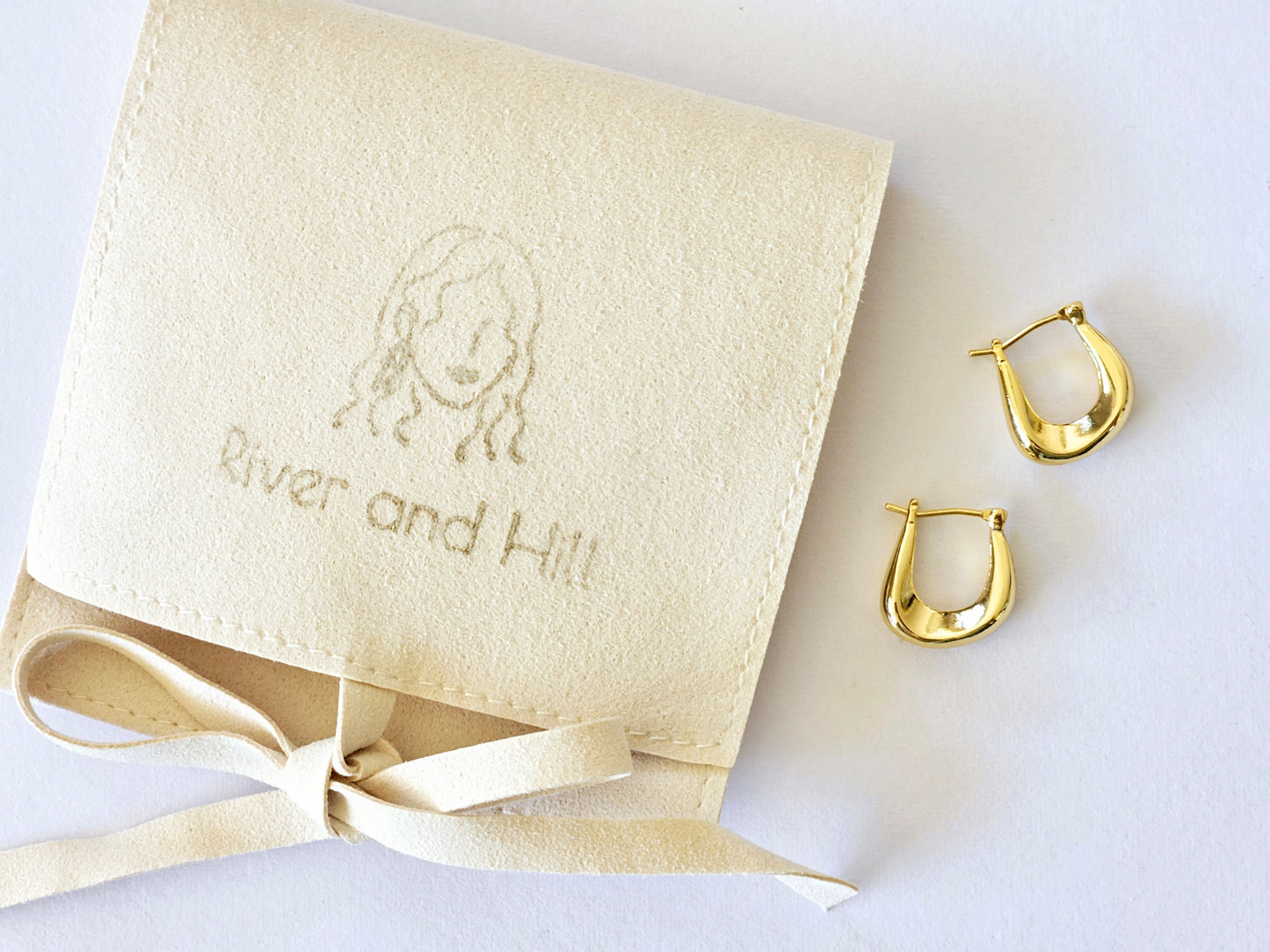 Sterling Silver Gold Plated Huggie Earrings