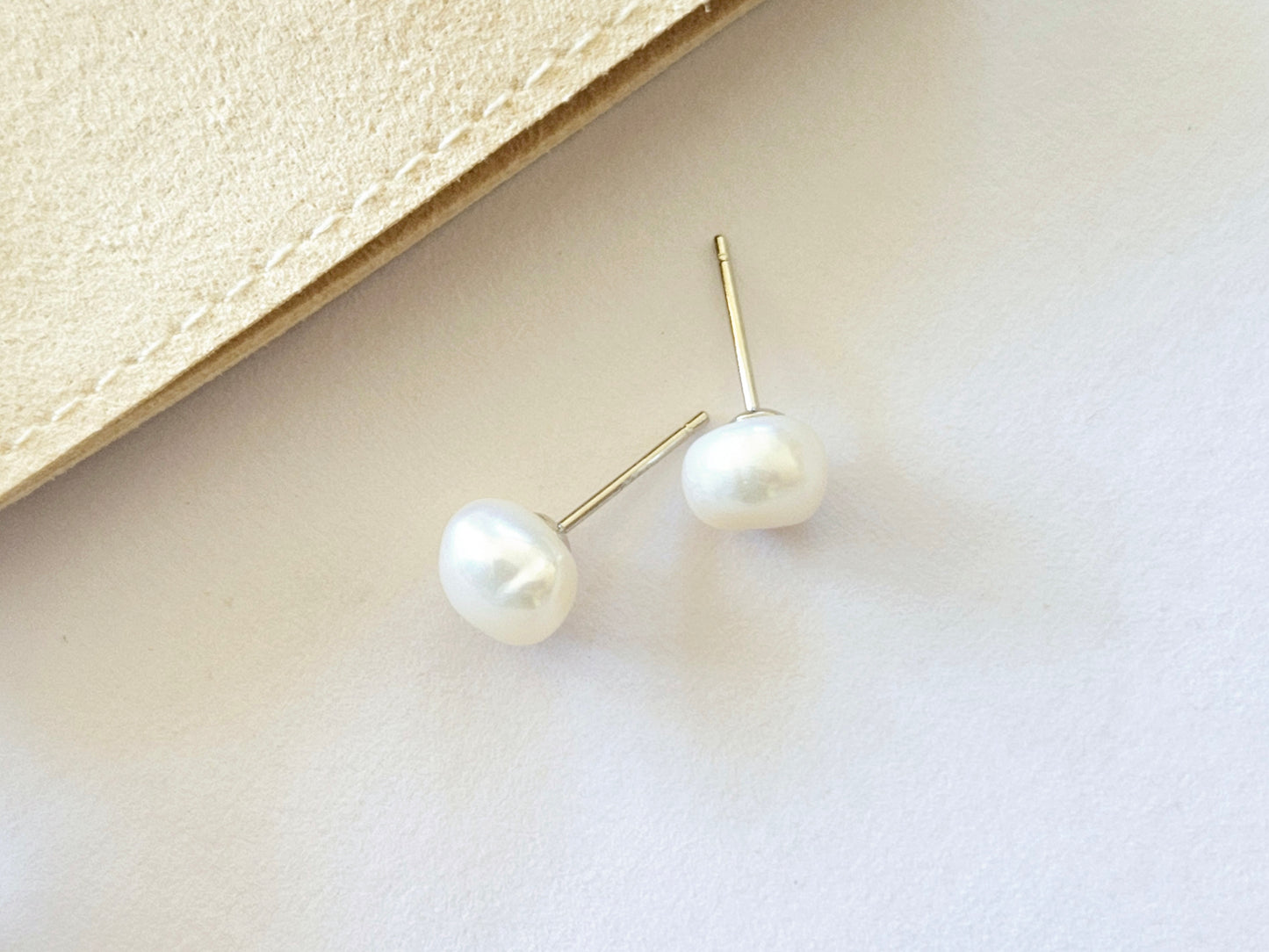 Sterling Silver Pearl Studs