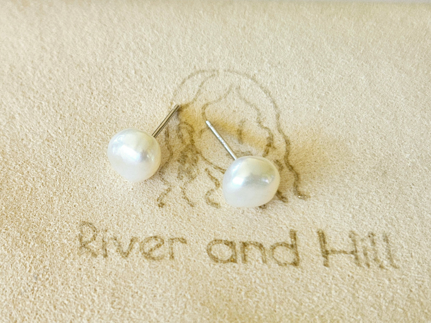 Sterling Silver Pearl Studs