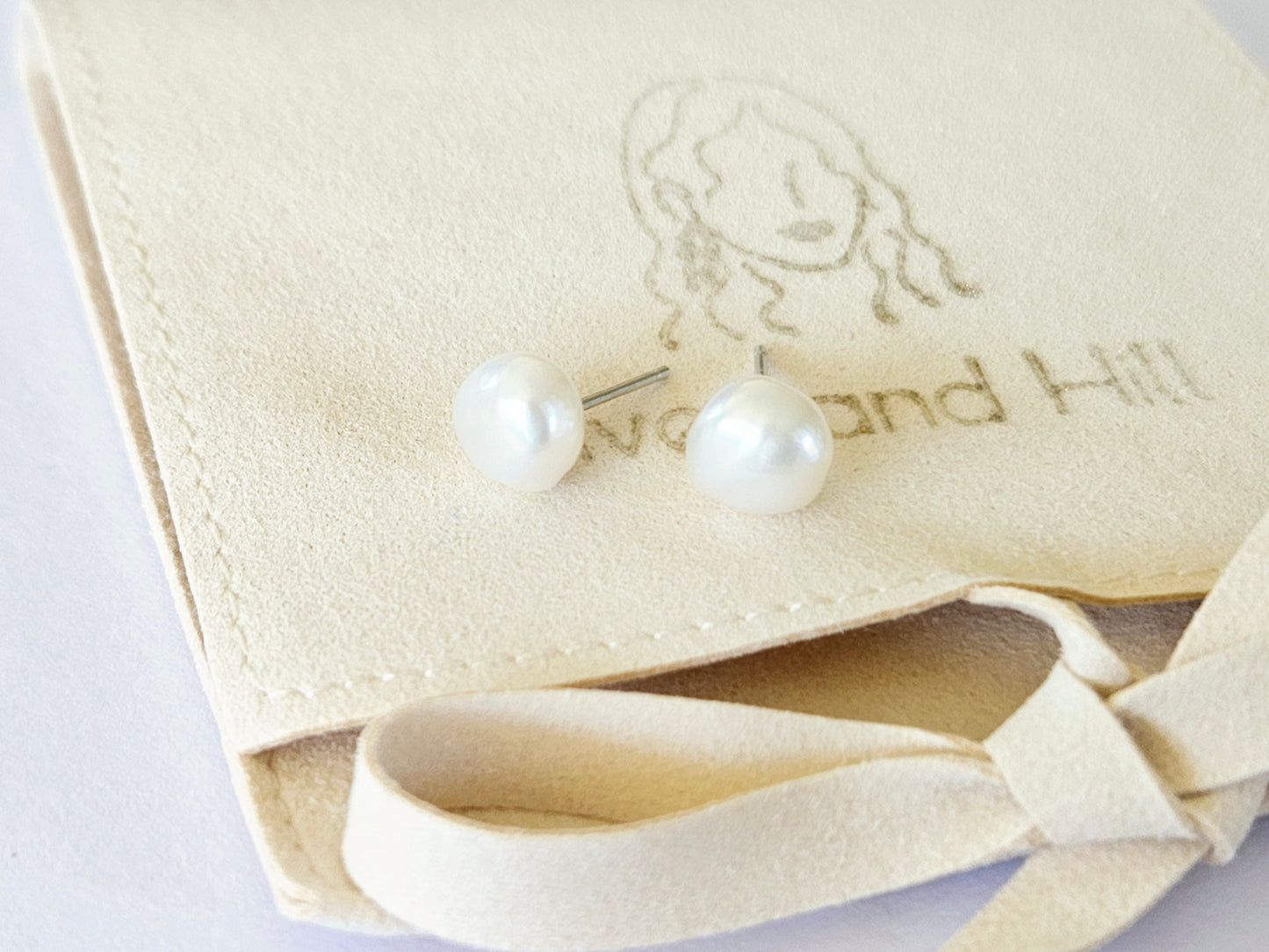 Sterling Silver Pearl Studs